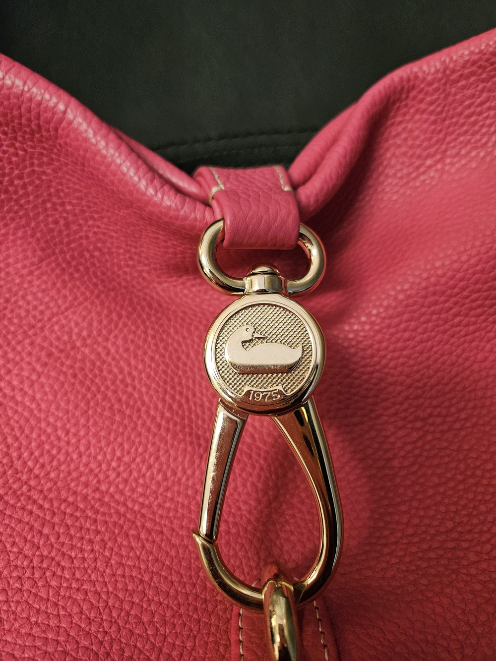 Dooney & Bourke Hot Pink Leather Slouchy Hobo Small Logo Lock Sac Mint - Picture 5 of 8